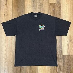 Mardi Gras New Orleans Vintage King Cotton Brand Tee Size XL Dark Gray USA Made